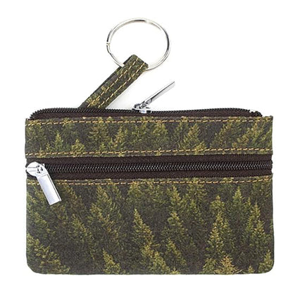 Eco-friendly Cork Coin Purse, Mini Pouch Card Change Vegan Wallet w Key Ring