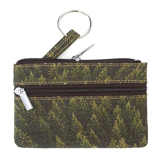 Eco-friendly Cork Coin Purse, Mini Pouch Card Change Vegan Wallet w Key Ring