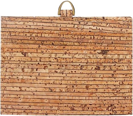 Badge Holder, Boshiho Eco-Friendly Cork ID Name Credit Card Case with Neck Lanyard Strap, Horizontal Style