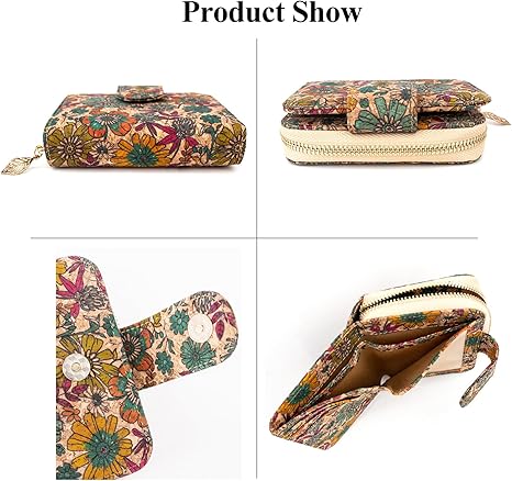 boshiho Wallets for Women, Vegan Card Holder Bifold Womens Wallet Small Compact RFID Blocking Purse with Zipper Coins Pocket