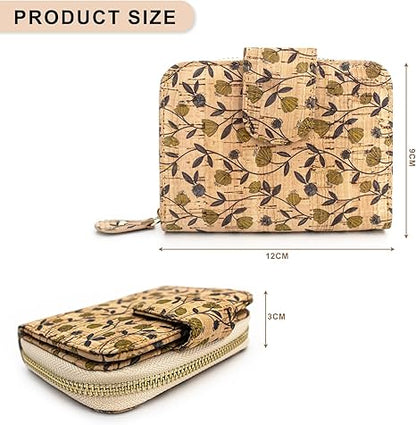boshiho Wallets for Women, Vegan Card Holder Bifold Womens Wallet Small Compact RFID Blocking Purse with Zipper Coins Pocket