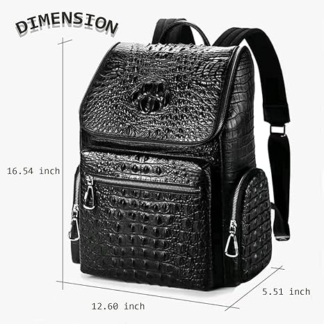 boshiho Real Leather Laptop Backpack Fashion Travel Bag Daypack for Men