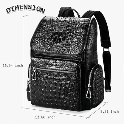 boshiho Real Leather Laptop Backpack Fashion Travel Bag Daypack for Men