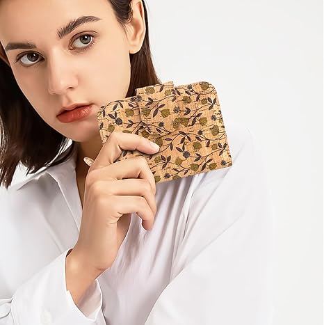 boshiho Wallets for Women, Vegan Card Holder Bifold Womens Wallet Small Compact RFID Blocking Purse with Zipper Coins Pocket