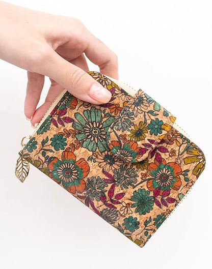 boshiho Wallets for Women, Vegan Card Holder Bifold Womens Wallet Small Compact RFID Blocking Purse with Zipper Coins Pocket