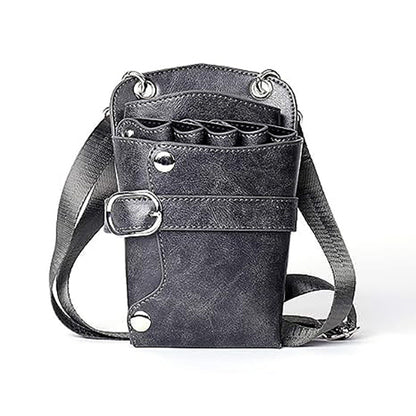 Scissors Pouch PU Leather Salon Barber Hairdressing Scissors Holster Hair Stylist Tools Bag Comb Shear Holster Waist Shoulder Belt