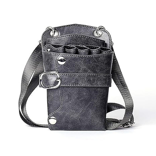 Scissors Pouch PU Leather Salon Barber Hairdressing Scissors Holster Hair Stylist Tools Bag Comb Shear Holster Waist Shoulder Belt