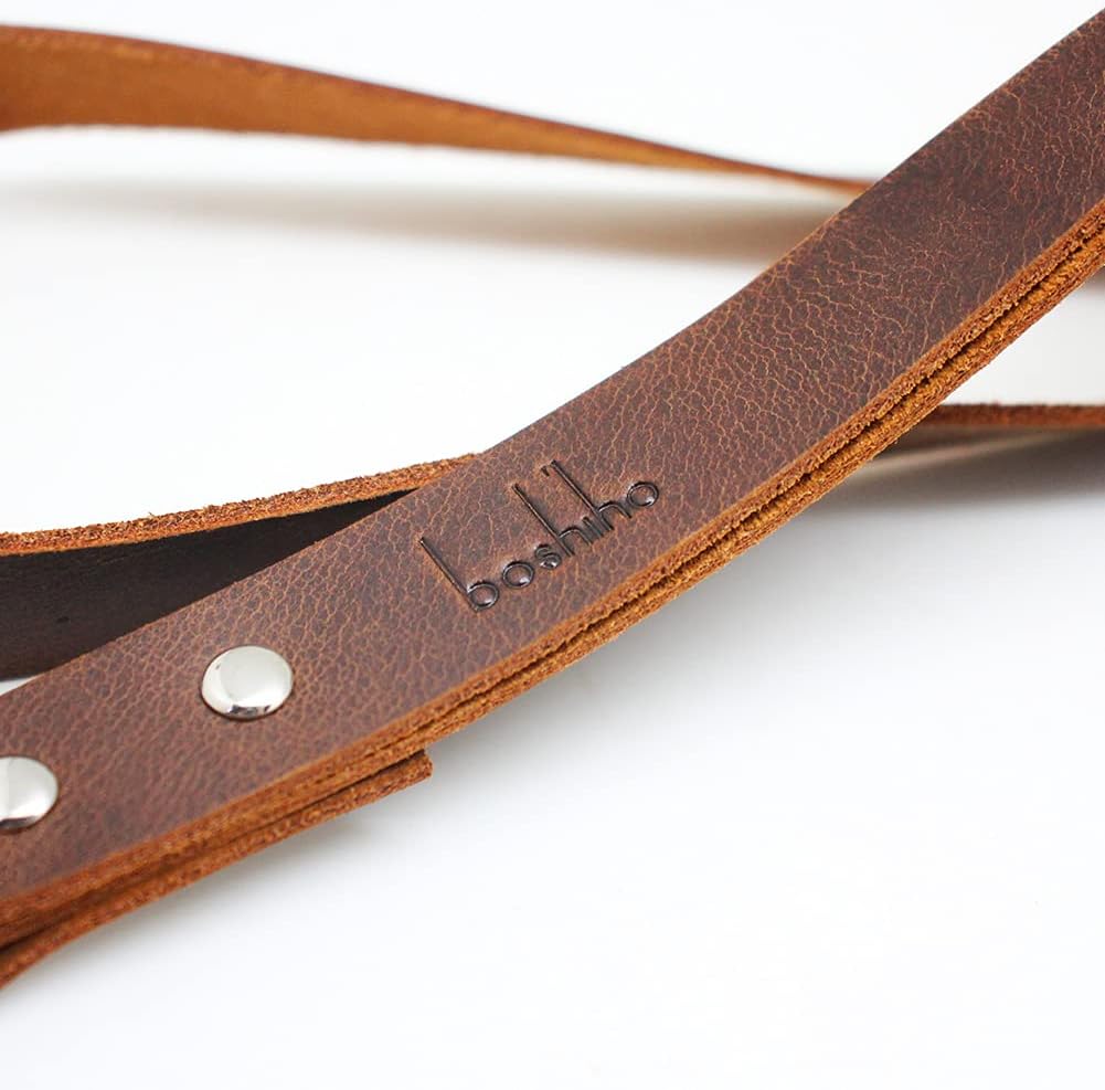 boshiho Office Lanyard, PU Leather Necklace Lanyard with Strong Clip and Keychain for Keys, ID Badge Holder, USB or Cellphone