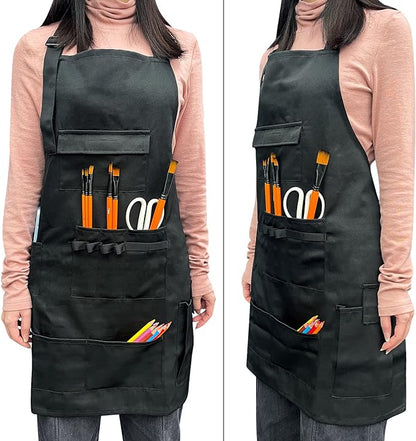boshiho Painting Aprons Barber Apron with Pockets for Women/Men/Unisex, Utility or Work Apron