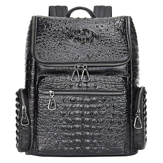 boshiho Real Leather Laptop Backpack Fashion Travel Bag Daypack for Men