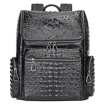 boshiho Real Leather Laptop Backpack Fashion Travel Bag Daypack for Men