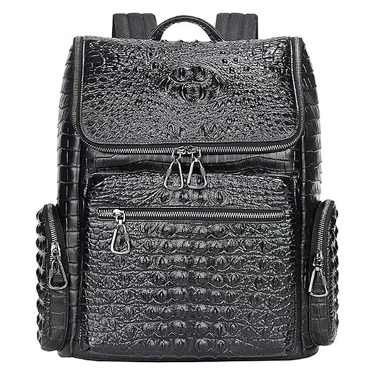boshiho Real Leather Laptop Backpack Fashion Travel Bag Daypack for Men